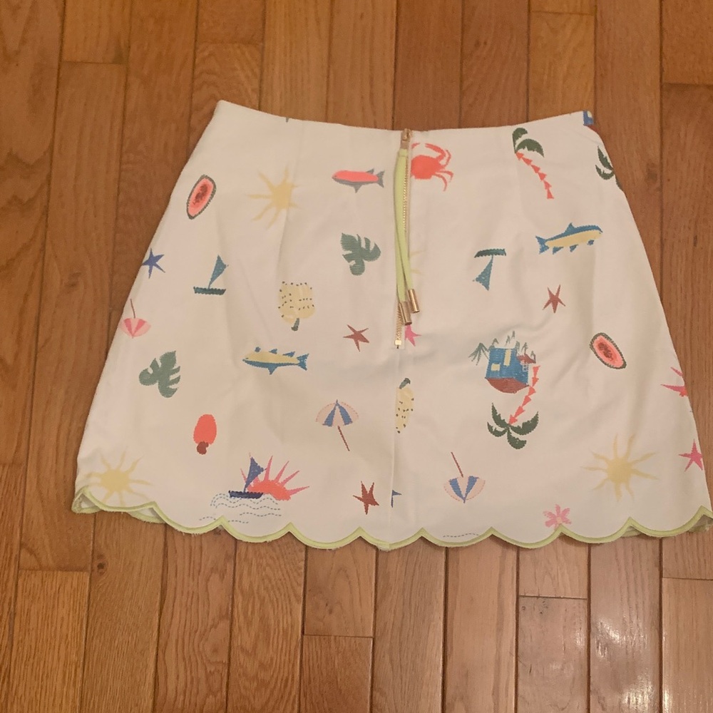 Amalie Colorful Tropical Print Mini Skirt - Picture 7 of 15
